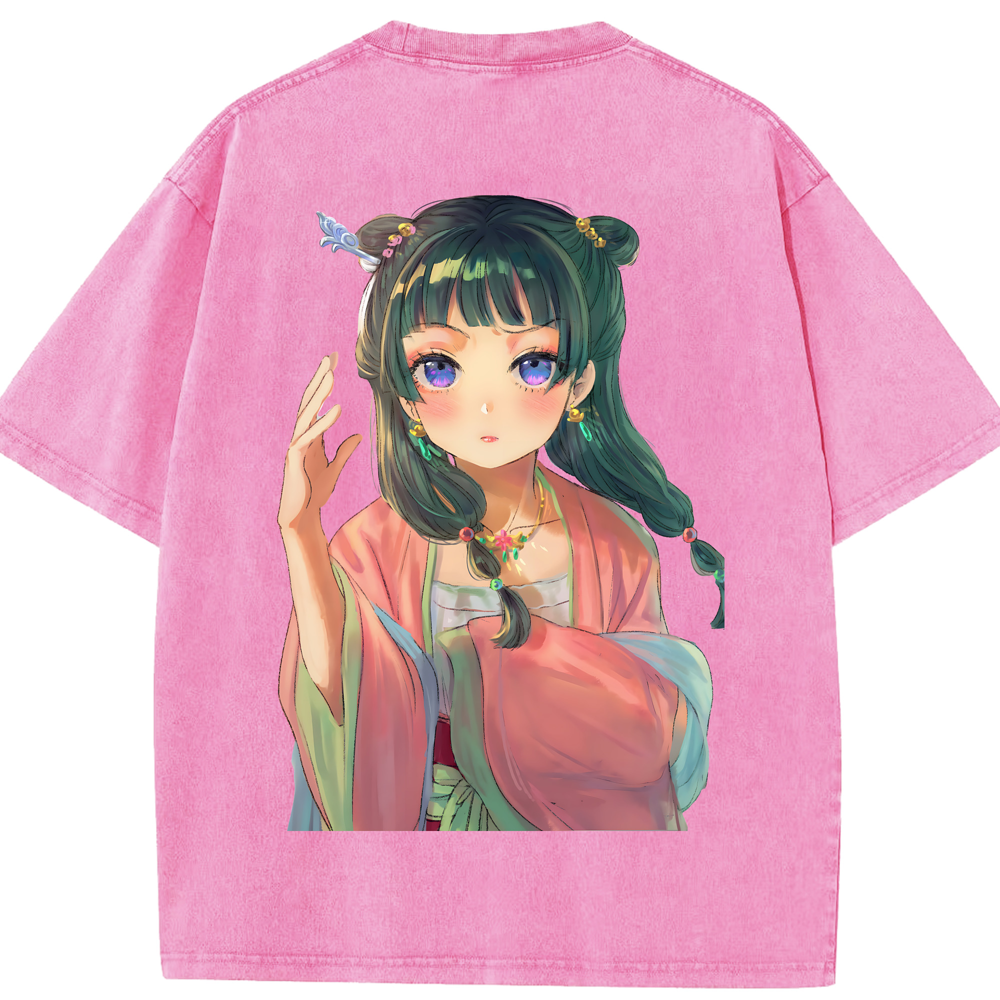 （画像用） 薬屋のひとりごと The Apothecary Diaries 綿100% ヴィンテージ風 半袖Tシャツ（背面プリント）